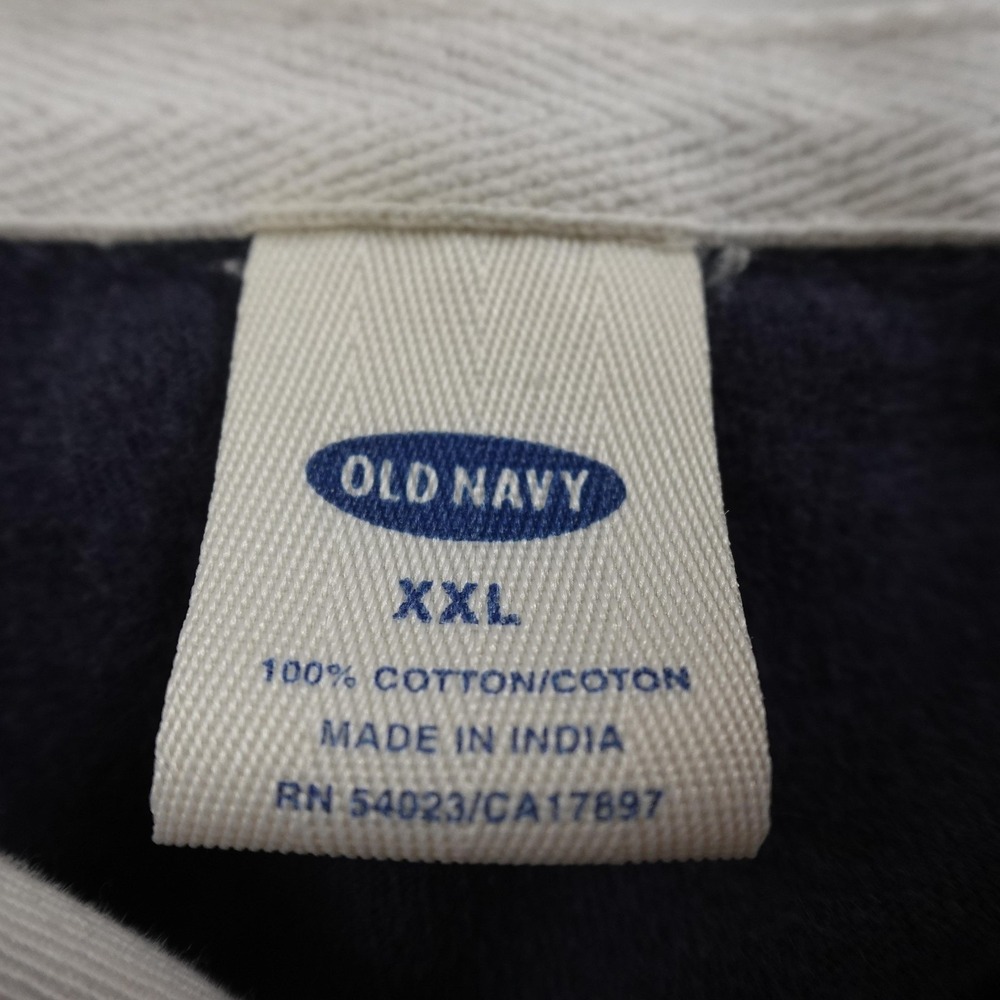 Old Navy Rugby Shirt Mens 2XL Blue Red Colorblock Polo Short Sleeve Preppy Y2K - Picture 4 of 9